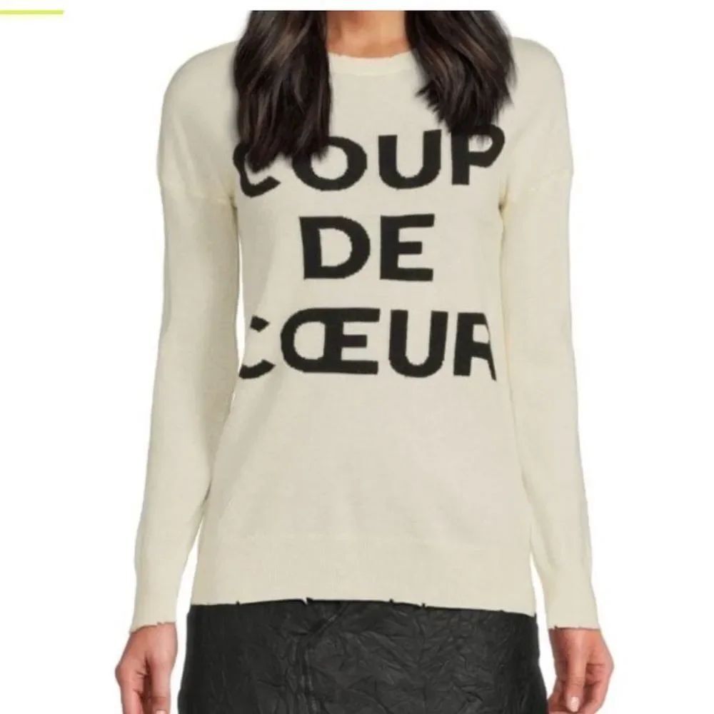 $498 ZADIG & VOLTAIRE GABY WOOL & CASHMERE-BLEND SWEATER NWT